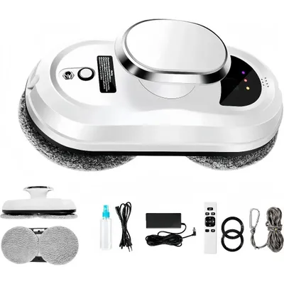 Produktbild von Fensterputzroboter, 90W Fenstersauger, 5600Pa, Fensterputzer,Mit USV-Stromausfallschutz, Drei Automatische Reinigungsmodi, Automatischer Fensterputzer