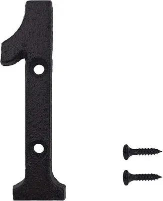 Obrázek produktu pro Číslo domu Gietstahl – Černá barva, retro design – 3 kusy – Výška 7,5 cm – Odolná ocel – Snadná instalace – Adresa