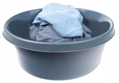 Produktbild von Wäscheschüssel - Runde Plastikschüssel 2 l - Schüssel für Handwäsche und Unterwäsche - Grau