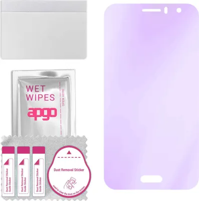 Produktbild von apgo Hybrid Schutzglas, kompatibel mit Samsung Galaxy J1 (2016), Anti-Blue, 9H Härte, toller Ersatz für Hartglas, kratzfester Displayschutzglas, Displayschutz, Full Glue
