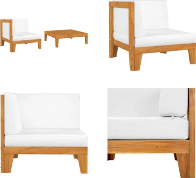 Produktbild von vidaXL 2 tlg. Garten Lounge Set mit Auflagen Massivholz Akazie - Garten-Lounge-Set - Garten-Lounge-Sets - Gartenmöbel - Gartenmöbel-Set