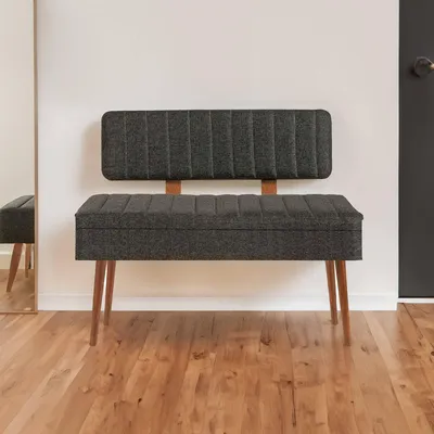 Produktbild von Barthelemy - Bank, 105x40x85h cm Nussbaum Braun, Tragkraft 150 kg
