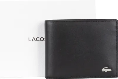 Produktbild von Lacoste Herren Brieftasche aus Leder, Schwarz One Size