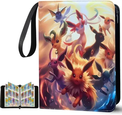 Produktbild von pokemon Sammelalbum für Karten, 50 Seiten 900 Karten Kapazität Sammelkarten Alben, Sammelkarten Album, Tragbar Karten Halter, PolyurethanSammelmappe Karten