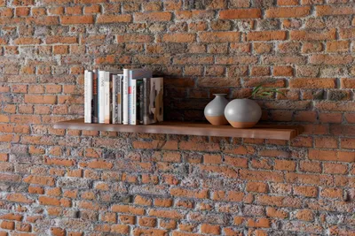 Produktbild von Baumkanten Wandregal Akazienholz 120 cm nussbaumfarben SUVA
