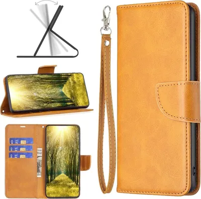 Produktbild von Mobigear Excellent  Xiaomi Redmi 10C Hülle Klapphülle Geldbörse - Cognac