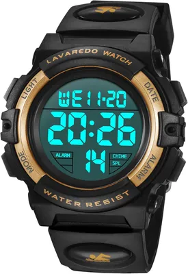 Produktbild von Armbanduhr Digital Uhren für Kinder 50M Wasserdicht Sports Outdoor Digitaluhr Kinder Silikon Wecker/Stoppuhr/LED-Licht/Stoßfest/Datum,Elektronische