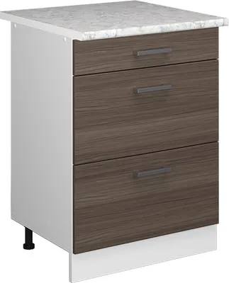 Produktbild von Unterschrank Vicco R-Line Grau 60 cm mit Schubladen, Model 41774