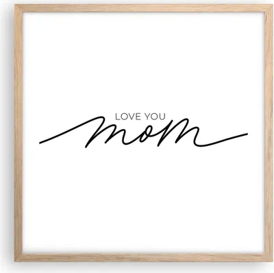 Produktbild von Gerahmtes Poster - Rahmen in heller Eiche - Ich liebe dich Mama - 50x50 cm - Wand Bild - Wanddeko - Wandbilder - Kunstposter - Wandposter - Bilderrahmen - Bilder - Kunstdruck - P2NAC50x50-4794