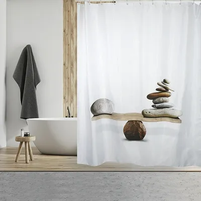 Produktbild von MSV Anti-Schimmel Duschvorhang - Anti-Bakteriell, waschbar, wasserdicht- Polyester, „Spirit“ 180x200cm