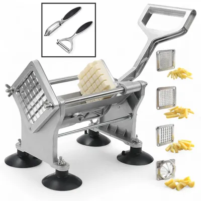 Image de Coupe-frites professionnel avec 4 lames en acier inoxydable