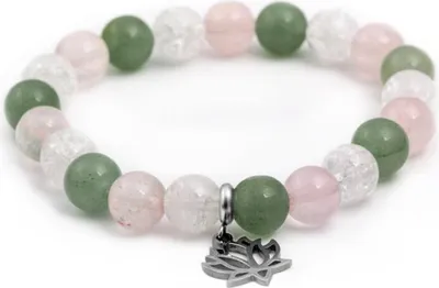 Produktbild von Perlenarmband aus Rosmarin, Aventurin und Kristall MINK82 / 17
