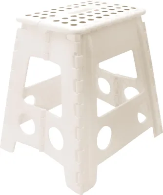 Produktbild von Klapphocker / Tritthocker, 29x22x39 cm, weiß-schwarz