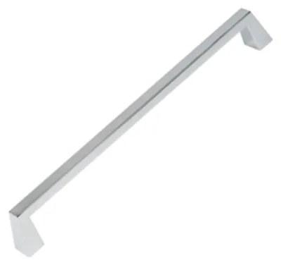 Productafbeelding van Zamak meubelgreep, afstand tussen de gaten 160 mm, mat chroom, set van 12 stuks