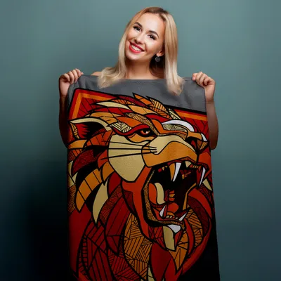 Produktbild von Herding Harry Potter Velours-Handtuch Gryffindor 70 x 140 cm