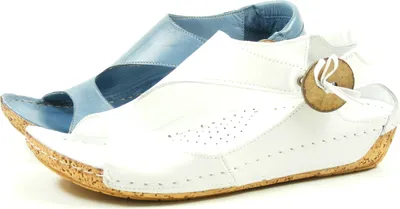 Produktbild von Gemini 32029-02 Schuhe Damen Keil Sandalen Sandaletten Leder, Schuhgröße:38 EU, Farbe:Weiß