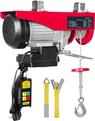 Produktbild von Elektrisches Katrol mit 400 kg Tragfähigkeit, 850 W, 220 V Stahlkabellier mit Fernbedienung, 12 m Hebelhöhe, Kupfermotor für Garage, Lager, Werkstatt