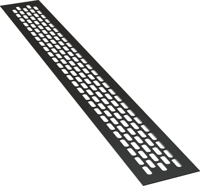 Produktbild von 1 x  sossai Aluminium Lüftungsgitter 80 x 6cm in Schwarz Belüftungsgitter Türgitter Stegblech Abluft