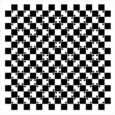 Produktbild von Wallario Premium Glasbild, freischwebende Optik, kräftige Farben, Größe 50 x 50 cm Motiv Optische Täuschung - Illusion - schwarz weiß II