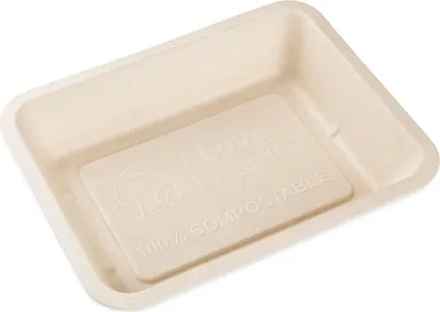 Image de Récipient de fermeture en roseau 22,8 x 17,9 x 5 cm 50 pièces.
