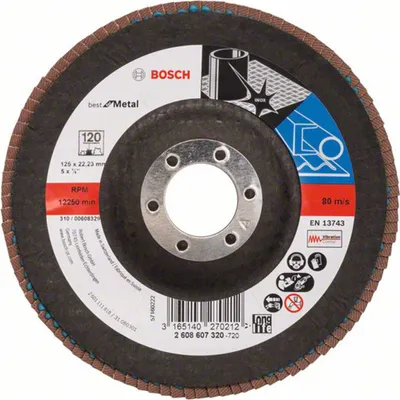 Produktbild von PRO X571 Fächerschleifscheibe, abgewinkelt, 125 mm, K120