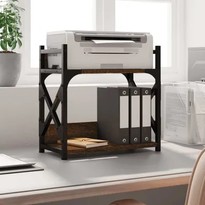 Produktbild von "im Angebot" Druckerständer 2 Ablagen Braun Eichen-Optik 40x20x40 cm - Schreibtische CC22854
