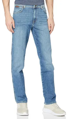 Productafbeelding van WRANGLER - Jeans voor heren - Authentic Straight Fit - Model: Texas - Uitgebleekt, gebruikt uiterlijk
