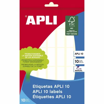 Obrázek produktu pro Samolepicí etikety APLI 10 12 x 30 mm bílý papír 10 listů (10 kusů)
