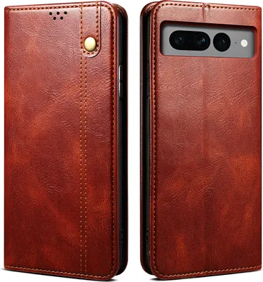 Produktbild von Google Pixel 8 Pro Hülle, Leder Flip Brieftasche Schutzhülle mit Standfunktion für Google Pixel 8 Pro Rot
