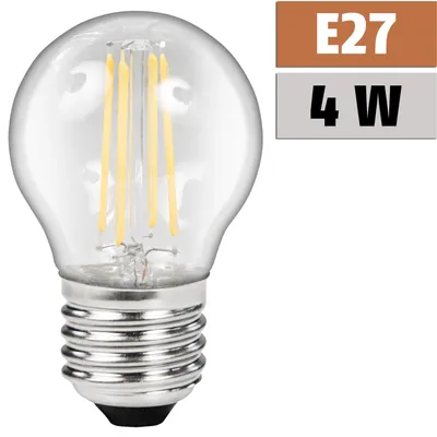 Obrázek produktu pro LED žárovka McShine ''Filed'', E27, 4W, 470lm, teplá bílá, čirá