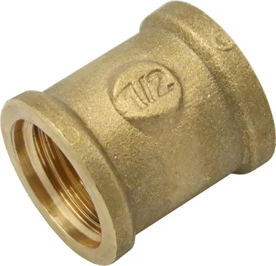 Produktbild von Messing Fitting Muffe 1/2 Zoll DN15 Rohrmuffe Gewindefitting