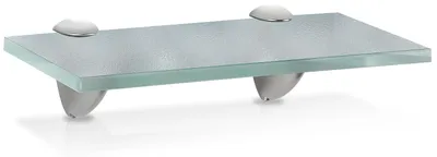Produktbild von Vigevee Glasboden Wandregal 20 x 10 x 0,8 cm, Glasregal Milchglas mit Halterung, Badregal Ablage Hängeregal für Badezimmer