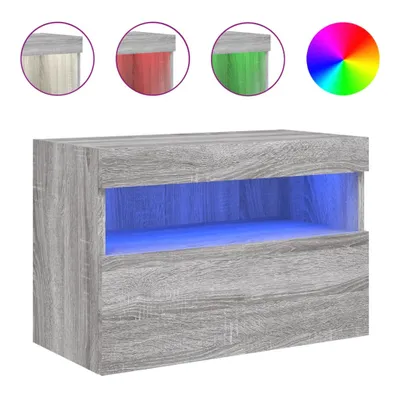 Immagine prodotto di Mobile TV a Parete con Luci LED Grigio Sonoma 60x30x40 cm