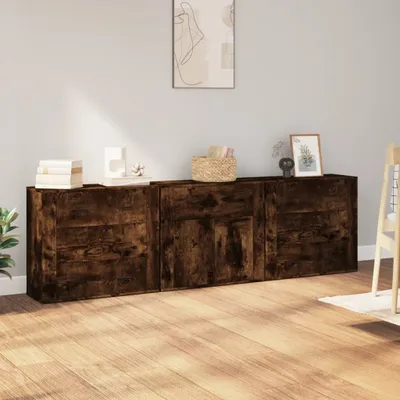 Obrázok produktu pre vidaXL Príborníky 3 ks. Výrobok z údeného dubového dreva