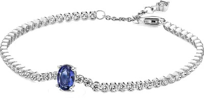 Produktbild von Pandora Armband 590039C01 Sparkling Pave Tennis funkelnde Zirkonia blau leuchtender Kristall Sterling SIlber 925 18