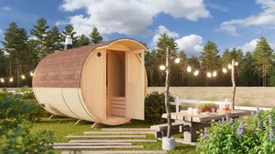 Produktbild von Fjordholz Fass-Sauna Jonte