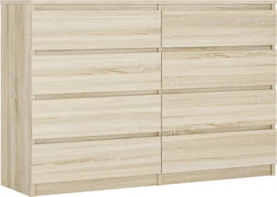 Obrázok produktu pre Komoda 8 zásuviek, farba: dub Sonoma, 138 x 101 x 39 cm