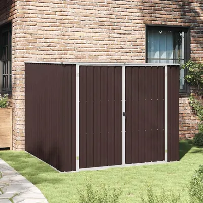 Produktbild von vidaXL Gerätehaus Braun 195x198x159 cm Verzinkter Stahl