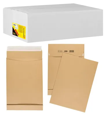 Produktbild von Idena 10250 - Versandtaschen DIN C4, 100 Stück haftklebend, Faltentaschen mit 4