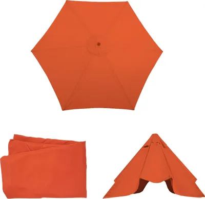 Produktbild von Ersatz-Bezug für Sonnenschirm Florida, Sonnenschirmbezug Ersatzbezug, Ø 3m Polyester 6 Streben  terracotta