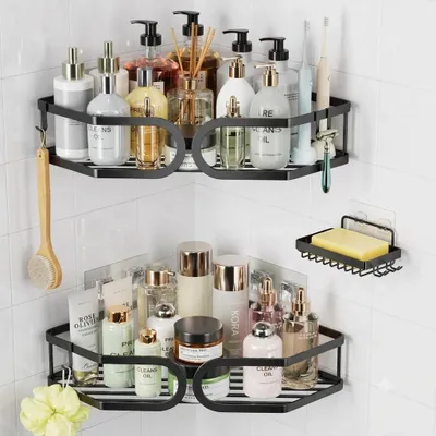 Produktbild von Omgoods – Set aus 3 Wandregalen für das Badezimmer