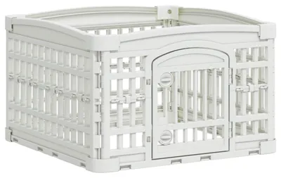 Immagine prodotto di vidaXL Recinto per cani a 4 pannelli, bianco, 63 x 63 x 40 cm, in plastica