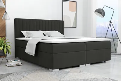 Produktbild von VELAR Boxspringbett mit bettkasten "SYDNEY", 120 cm, Dunkelgrau