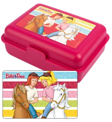 Produktbild von Bibi & Tina Brotdose - Pferde Lunchbox Butterbrotdose mit Trennwand Rot