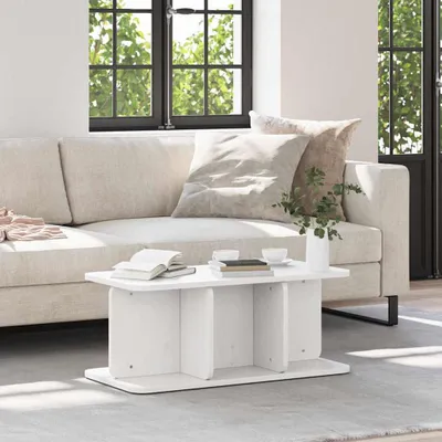 Productafbeelding van Maison Exclusive - Salontafel, wit, 80 x 39,5 x 33,5 cm, massief grenenhout
