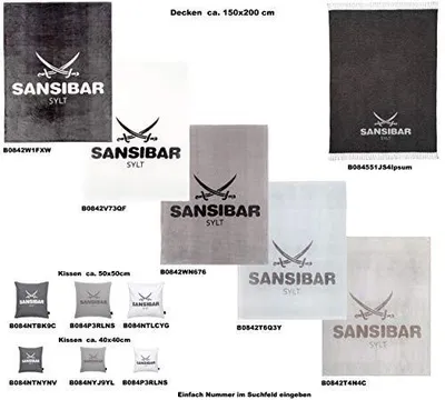 Immagine prodotto di Custodia per cuscino Sansibar, 45x45 cm, 100% cotone, antracite/bianco panna