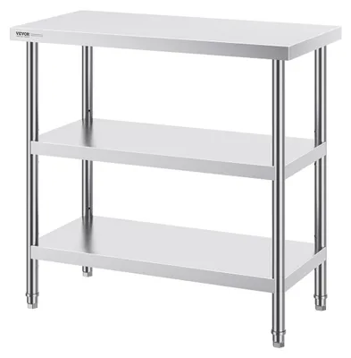 Zdjęcie produktu dla Stół do przygotowywania posiłków ze stali nierdzewnej – stół roboczy do kuchni profesjonalnej, 18" x 36"