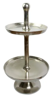 Produktbild von Riffelmacher Etagere 70123 - 2 Ebenen - Silber 65x35cm