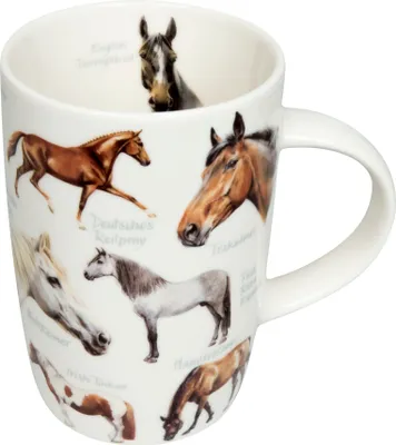 Produktbild von tea4chill Könitz Kaffeetasse "Natures Diversity - Horses". Teetasse 600ml, Porzellan. Design modern, bunt