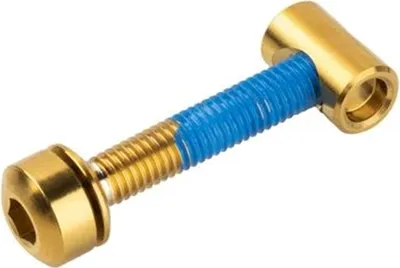Produktbild von Wolf Tooth Sattelklemmschraube, Titan, für Schnellspann-Sattelklemme, Upgrade Kit, gold